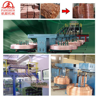 Upward continuous oxygen-free copper rod,strip,sheet and tube casting machine